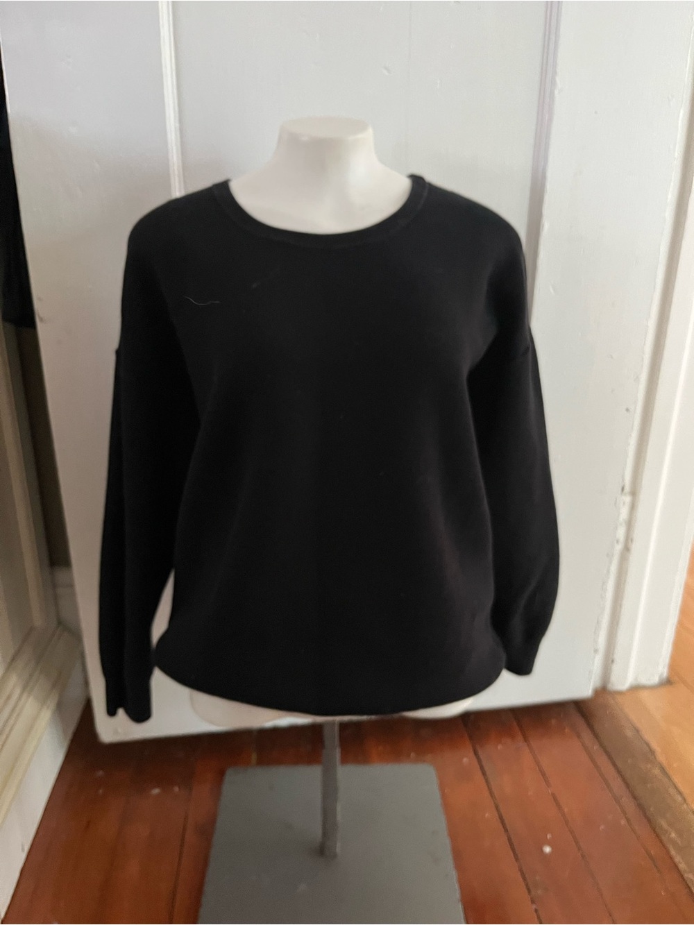 Liebeskind Berlin Black Cotton Blend Fine Knit Pullover Sweater Size XL 42